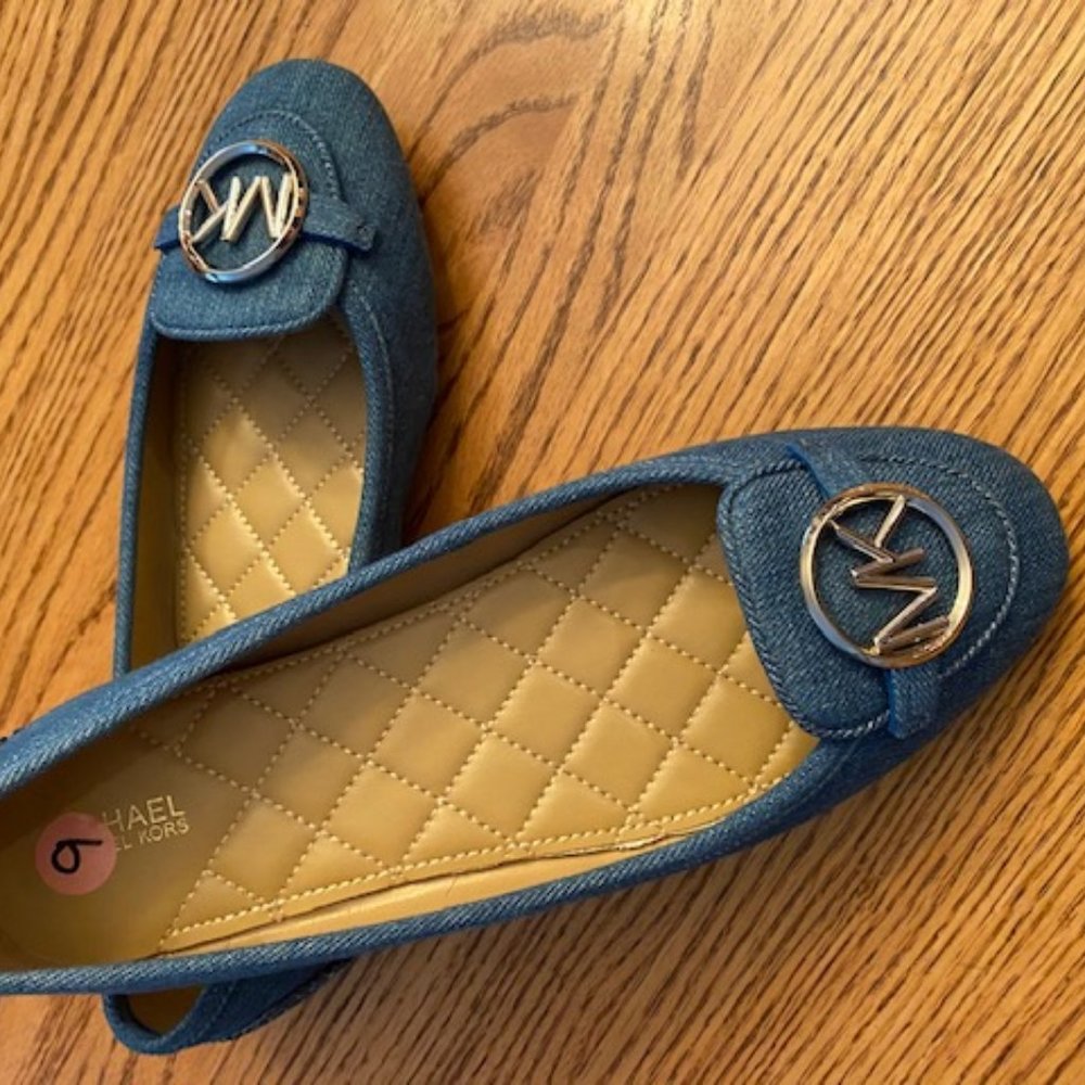 Women's Michael Kors Denim Flats - Size 9